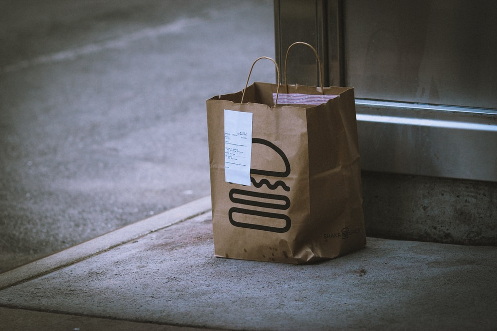 A bag of delivered food