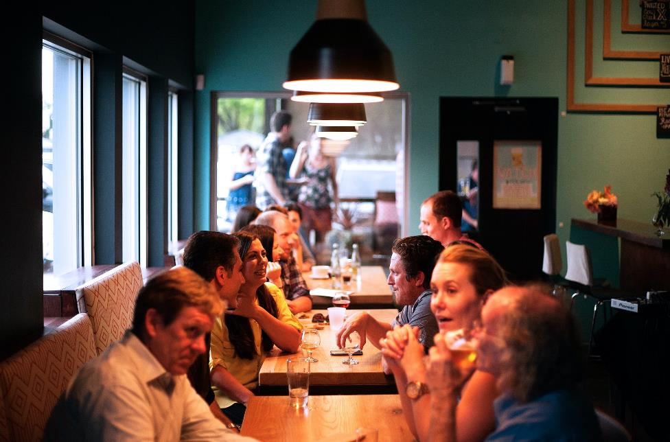 People eating together