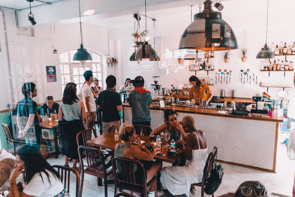 A busy coffee shop